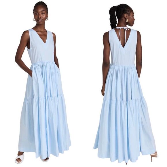 Anthropologie S/W/F V Neck Tiered Maxi Dress - Picture 1 of 14